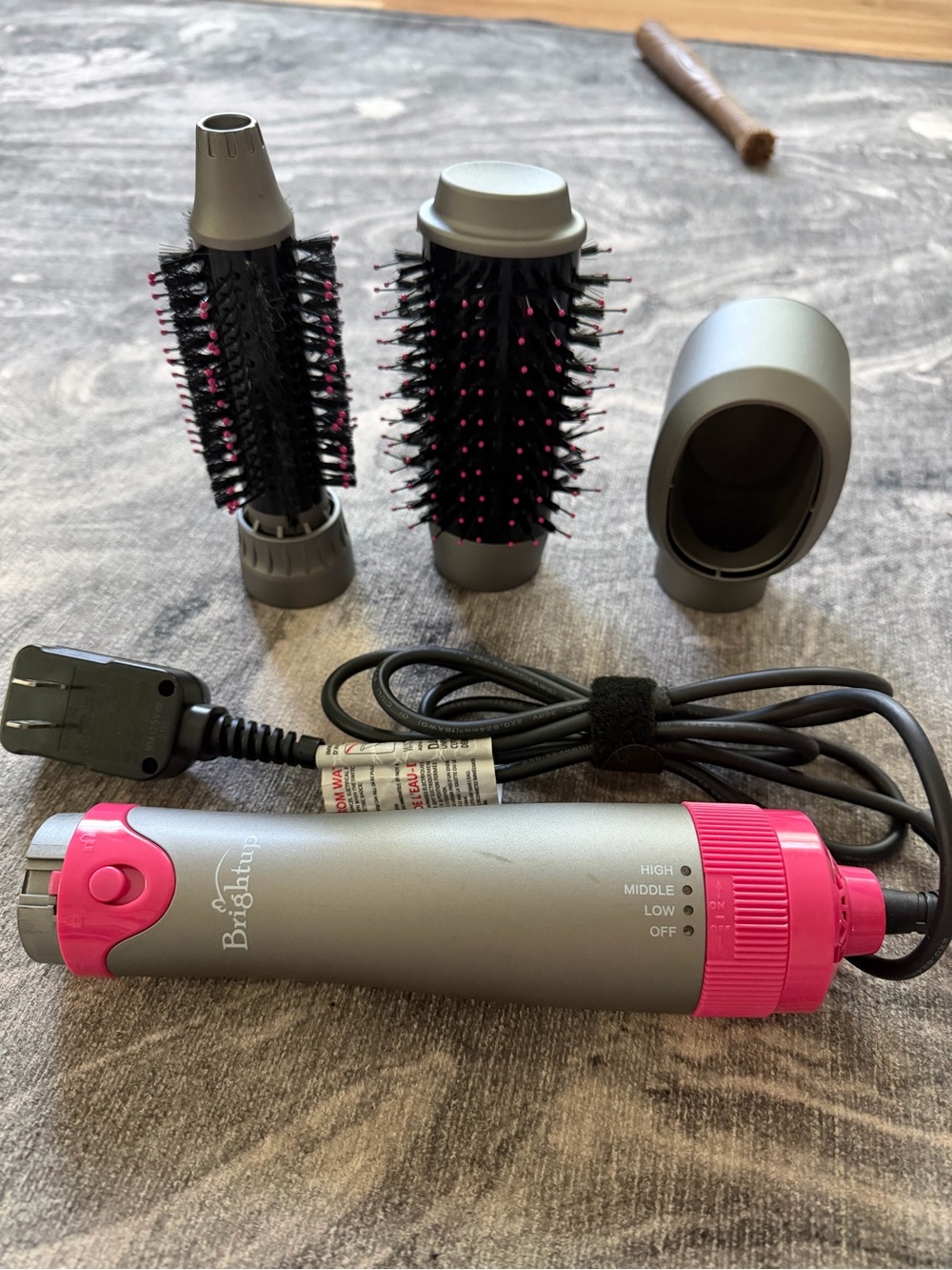 3-in-1 Silver and Pink Blowout Wet Brush